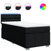 Stella Homewares Box Spring Bed with Mattress Black King Single Fabric