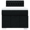 Stella Homewares Box Spring Bed with Mattress Black King Single Fabric