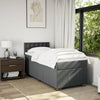 Stella Homewares Box Spring Bed with Mattress Dark Grey King Single Fabric