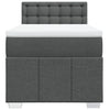 Stella Homewares Box Spring Bed with Mattress Dark Grey King Single Fabric
