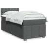 Stella Homewares Box Spring Bed with Mattress Dark Grey King Single Fabric