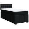 Stella Homewares Box Spring Bed with Mattress Black King Single Fabric