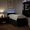 Stella Homewares Box Spring Bed with Mattress Black King Single Fabric