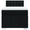 Stella Homewares Box Spring Bed with Mattress Black King Single Fabric