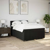 Stella Homewares Box Spring Bed with Mattress Black Double Fabric