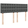 Stella Homewares Box Spring Bed with Mattress Dark Grey Double Fabric