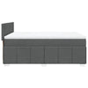 Stella Homewares Box Spring Bed with Mattress Dark Grey Queen Fabric