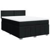 Stella Homewares Box Spring Bed with Mattress Black Queen Fabric