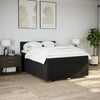 Stella Homewares Box Spring Bed with Mattress Black Queen Fabric