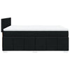 Stella Homewares Box Spring Bed with Mattress Black Queen Fabric