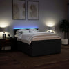 Stella Homewares Box Spring Bed with Mattress Black Queen Fabric