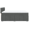 Stella Homewares Box Spring Bed with Mattress Dark Grey Queen Fabric