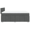 Stella Homewares Box Spring Bed with Mattress Dark Grey Queen Fabric