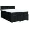Stella Homewares Box Spring Bed with Mattress Black Queen Fabric