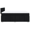 Stella Homewares Box Spring Bed with Mattress Black Queen Fabric