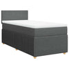 Stella Homewares Box Spring Bed with Mattress Light Grey King Single Fabric