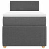 Stella Homewares Box Spring Bed with Mattress Light Grey King Single Fabric
