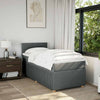 Stella Homewares Box Spring Bed with Mattress Light Grey King Single Fabric