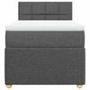Stella Homewares Box Spring Bed with Mattress Light Grey King Single Fabric