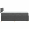 Stella Homewares Box Spring Bed with Mattress Light Grey King Single Fabric