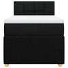 Stella Homewares Box Spring Bed with Mattress Dark Grey King Single Fabric