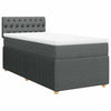 Stella Homewares Box Spring Bed with Mattress Light Grey King Single Fabric