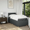 Stella Homewares Box Spring Bed with Mattress Light Grey King Single Fabric