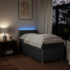Stella Homewares Box Spring Bed with Mattress Light Grey King Single Fabric