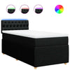 Stella Homewares Box Spring Bed with Mattress Dark Grey King Single Fabric