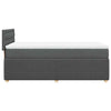 Stella Homewares Box Spring Bed with Mattress Light Grey King Single Fabric