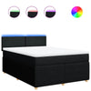Stella Homewares Box Spring Bed with Mattress Dark Grey Double Fabric