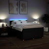 Stella Homewares Box Spring Bed with Mattress Dark Grey Double Fabric