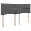 Stella Homewares Box Spring Bed with Mattress Light Grey Double Fabric