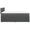 Stella Homewares Box Spring Bed with Mattress Light Grey Double Fabric