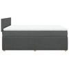 Stella Homewares Box Spring Bed with Mattress Light Grey Queen Fabric