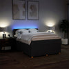 Stella Homewares Box Spring Bed with Mattress Dark Grey Queen Fabric