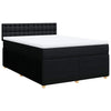 Stella Homewares Box Spring Bed with Mattress Dark Grey Queen Fabric