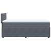 Stella Homewares Box Spring Bed with Mattress Dark Grey King Single Velvet