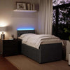 Stella Homewares Box Spring Bed with Mattress Dark Grey King Single Velvet