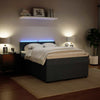 Stella Homewares Box Spring Bed with Mattress Dark Grey Double Velvet
