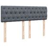 Stella Homewares Box Spring Bed with Mattress Dark Grey Double Velvet