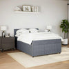 Stella Homewares Box Spring Bed with Mattress Dark Grey Queen Velvet