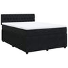 Stella Homewares Box Spring Bed with Mattress Black Queen Velvet