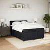Stella Homewares Box Spring Bed with Mattress Black Queen Velvet