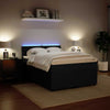Stella Homewares Box Spring Bed with Mattress Black Queen Velvet