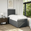 Stella Homewares Box Spring Bed with Mattress Dark Grey King Single Fabric