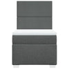 Stella Homewares Box Spring Bed with Mattress Dark Grey King Single Fabric