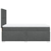 Stella Homewares Box Spring Bed with Mattress Dark Grey King Single Fabric