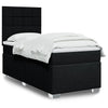 Stella Homewares Box Spring Bed with Mattress Black King Single Fabric