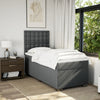 Stella Homewares Box Spring Bed with Mattress Dark Grey King Single Fabric